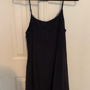 Blue polka dot dress